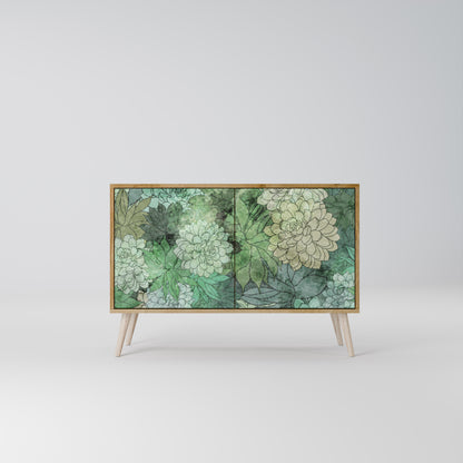 Credenza a 2 ante SUCCULENT CLUSTER in effetto rovere
