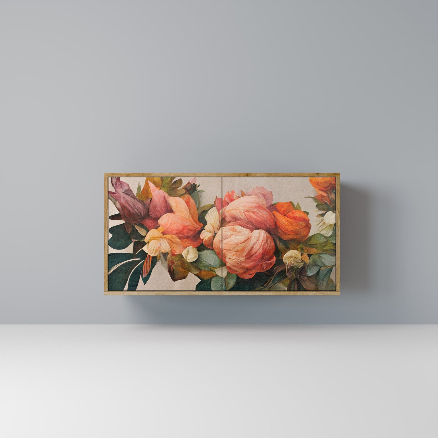 Credenza a 2 ante STYLISH BEAUTY in effetto rovere