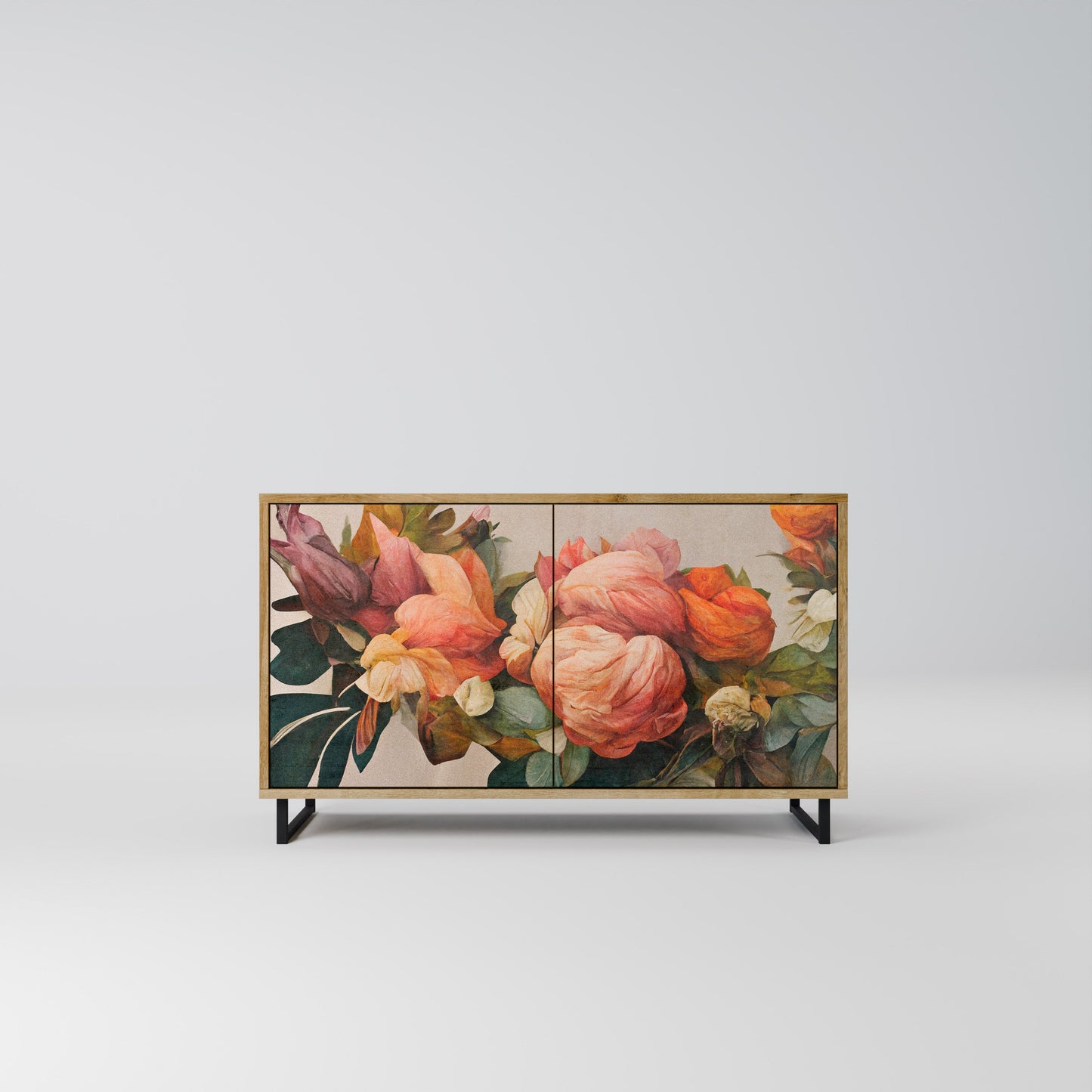 Credenza a 2 ante STYLISH BEAUTY in effetto rovere