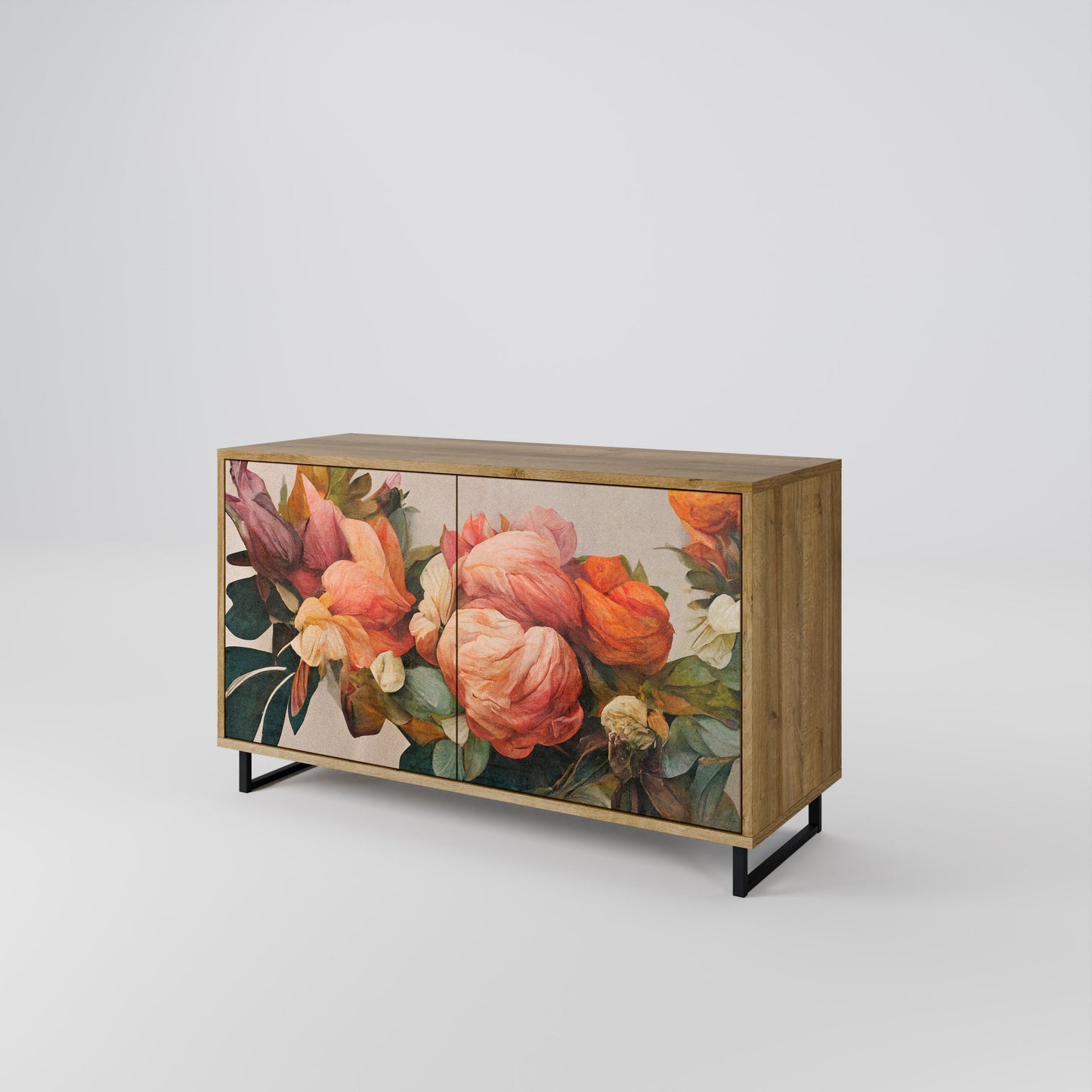 Credenza a 2 ante STYLISH BEAUTY in effetto rovere