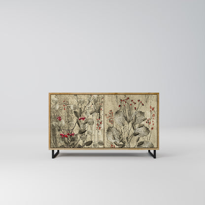 HERBAL GRACE 2-Door Sideboard in Oak Effect