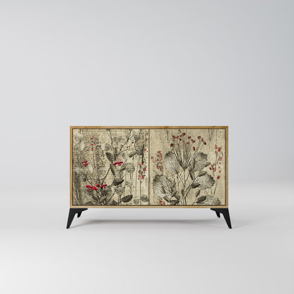 HERBAL GRACE 2-Door Sideboard in Oak Effect