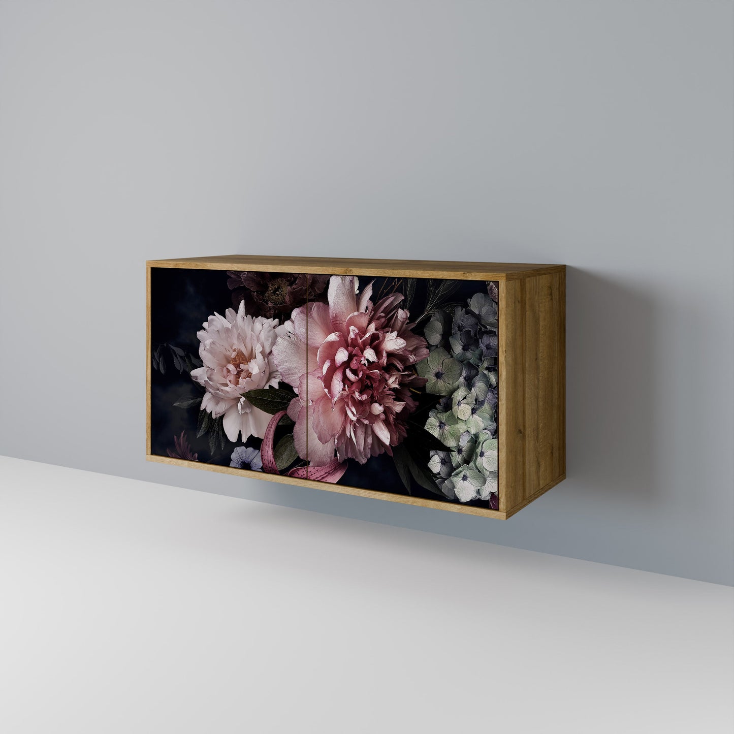 Credenza a 2 ante PURE BLOSSOM in effetto rovere