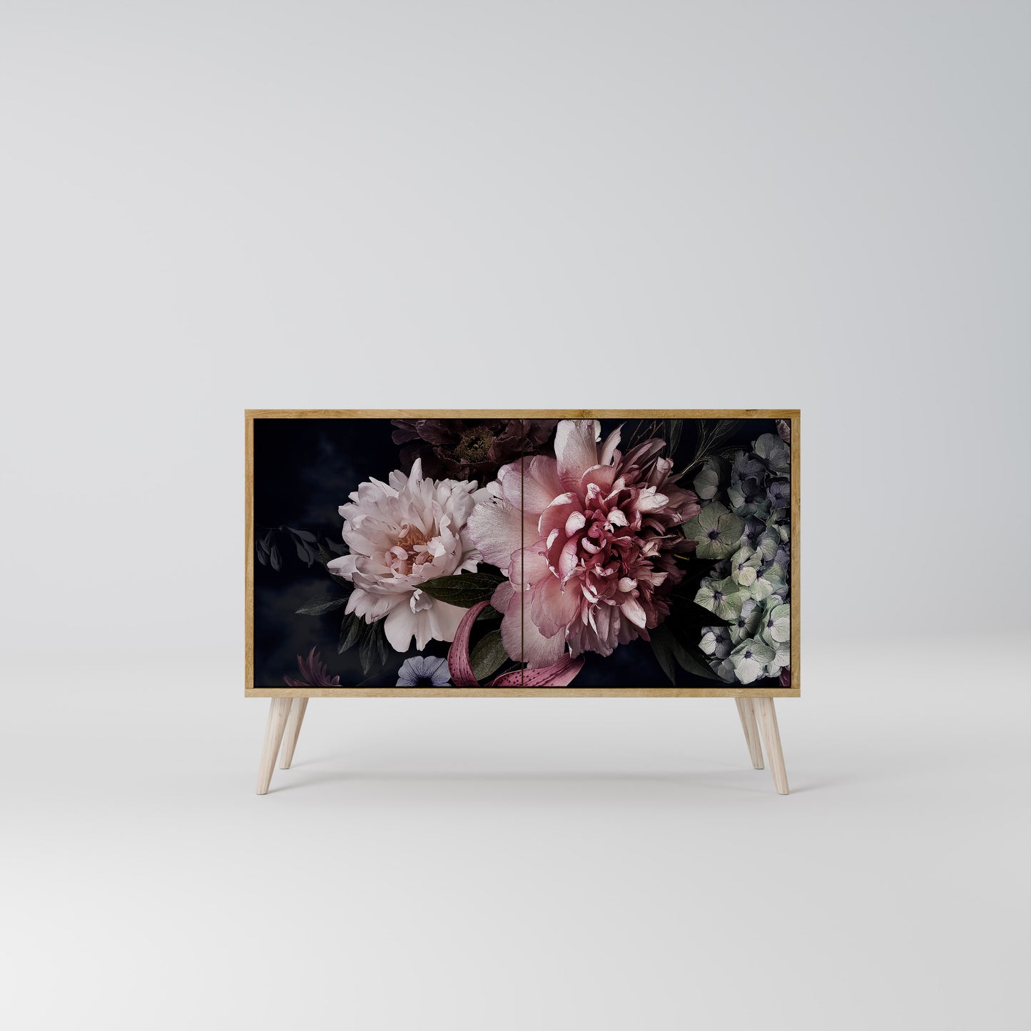 Credenza a 2 ante PURE BLOSSOM in effetto rovere