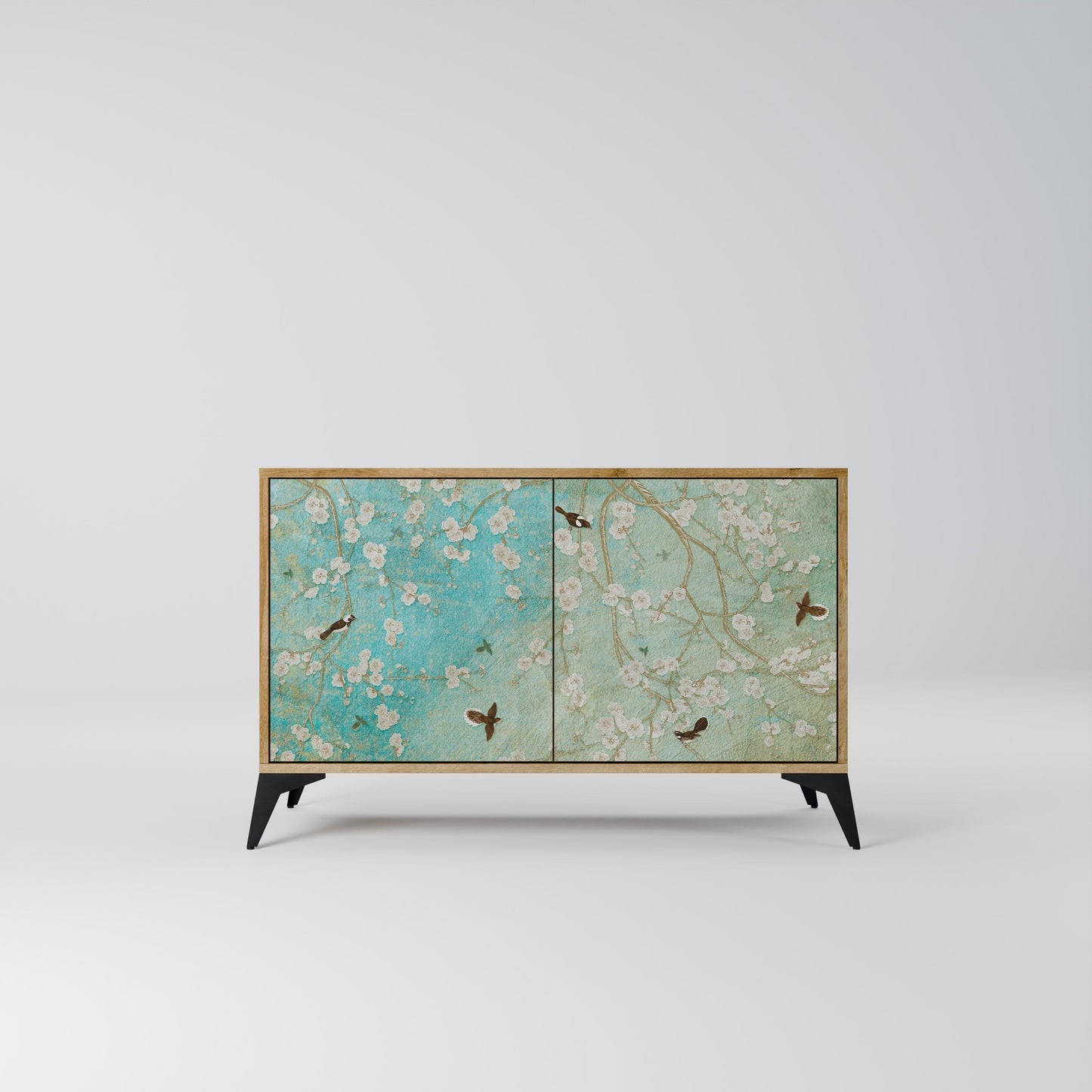 Credenza BLOOMING CHARM a 2 ante in effetto rovere