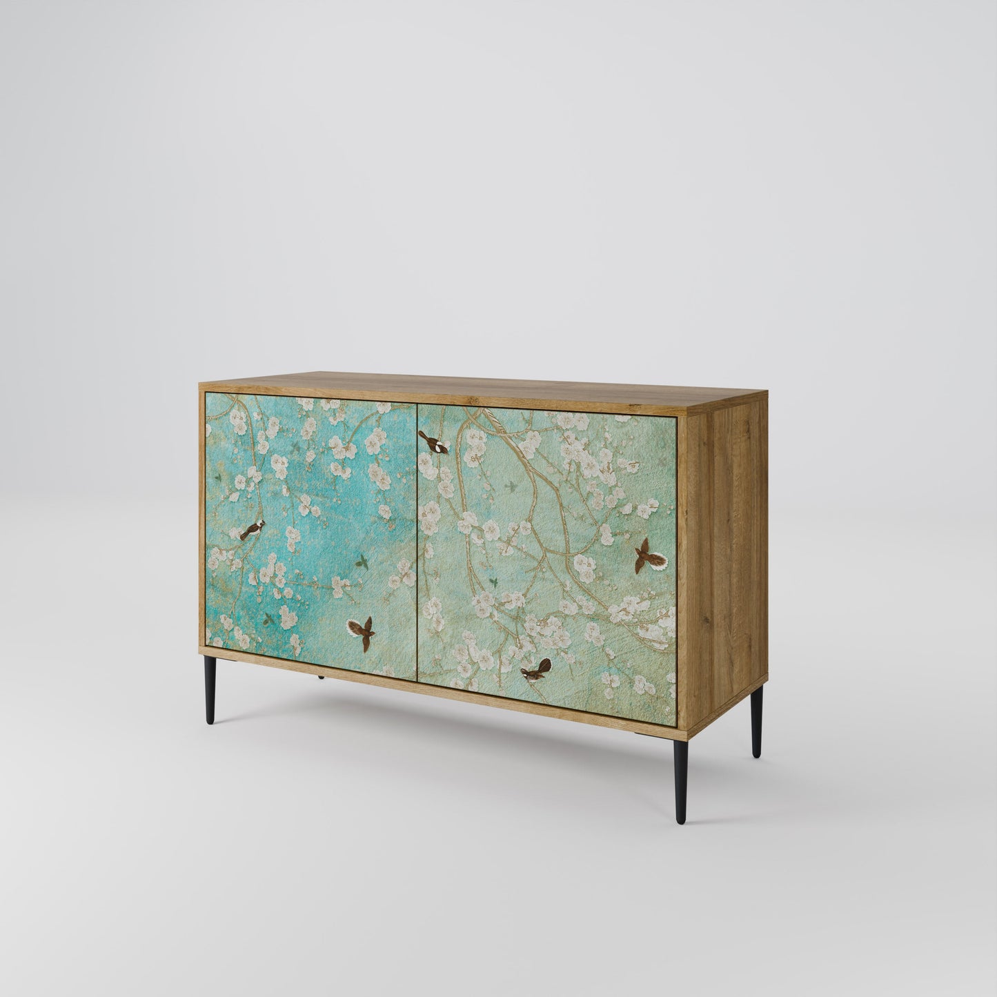 Credenza BLOOMING CHARM a 2 ante in effetto rovere