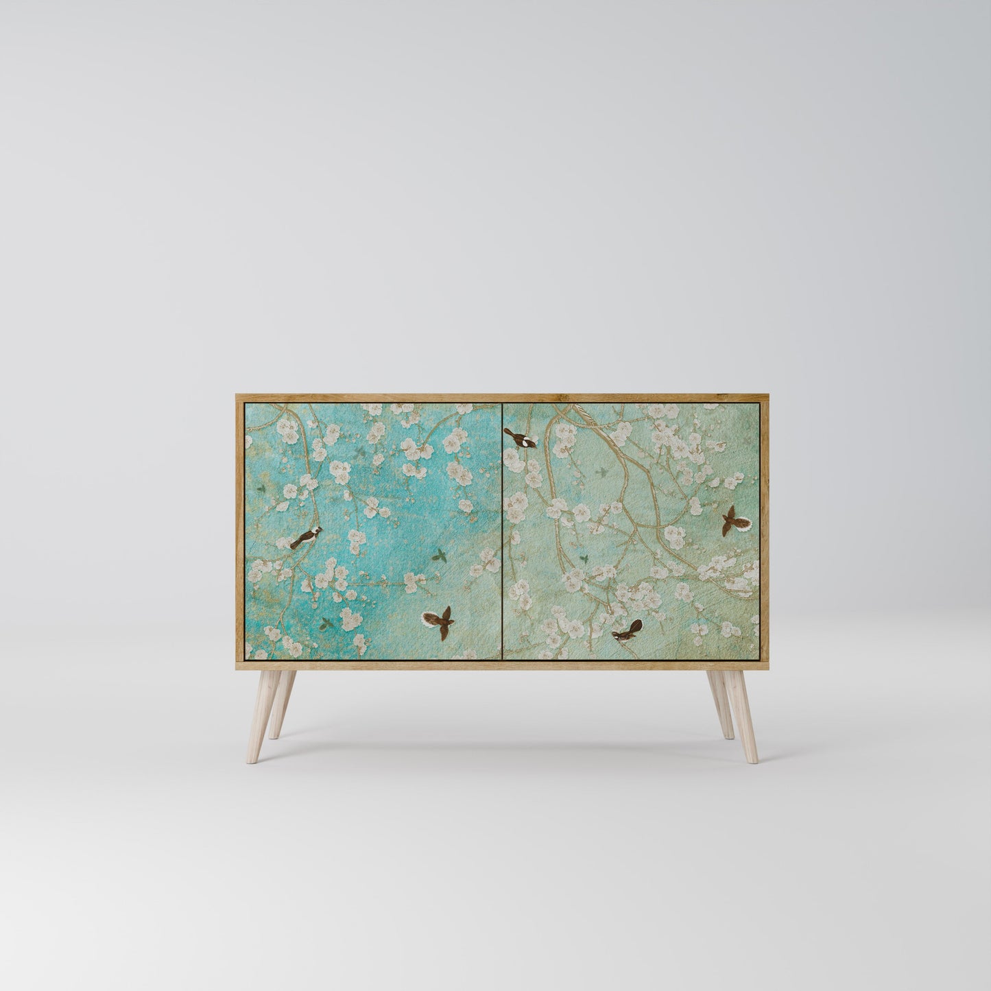 Credenza BLOOMING CHARM a 2 ante in effetto rovere