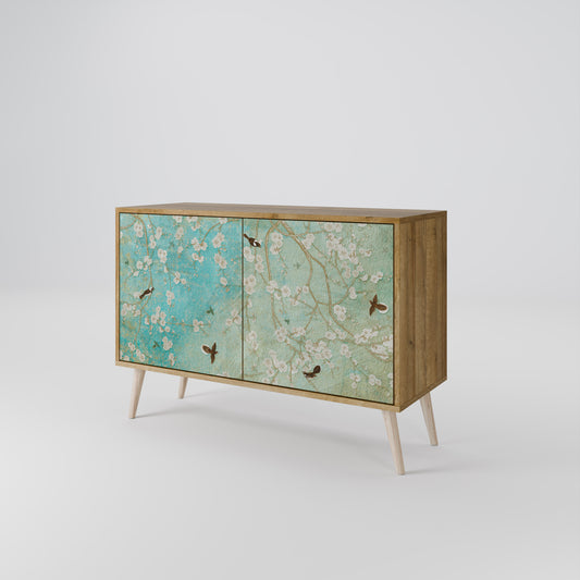 Credenza BLOOMING CHARM a 2 ante in effetto rovere
