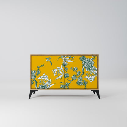 Credenza YELLOW CHINOISERIE a 2 ante in effetto rovere