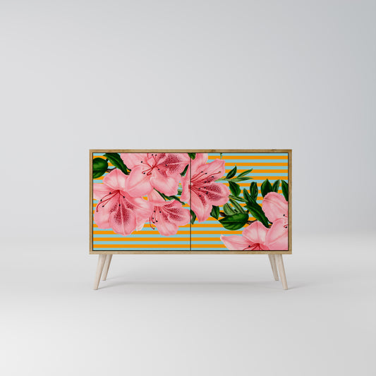 Credenza FRAGILE BEAUTY a 2 ante in effetto rovere