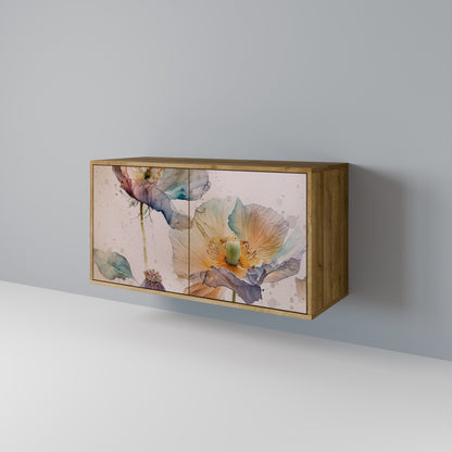Credenza SOFTEN POPPY a 2 ante effetto rovere