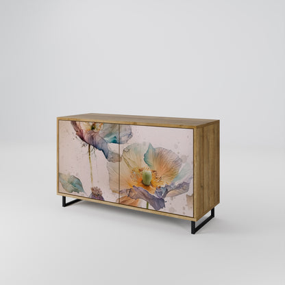 Credenza SOFTEN POPPY a 2 ante effetto rovere
