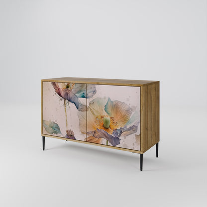 Credenza SOFTEN POPPY a 2 ante effetto rovere