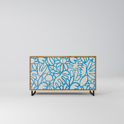 Credenza BLOOMY MORNING a 2 ante in effetto rovere