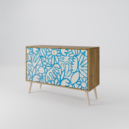 Credenza BLOOMY MORNING a 2 ante in effetto rovere
