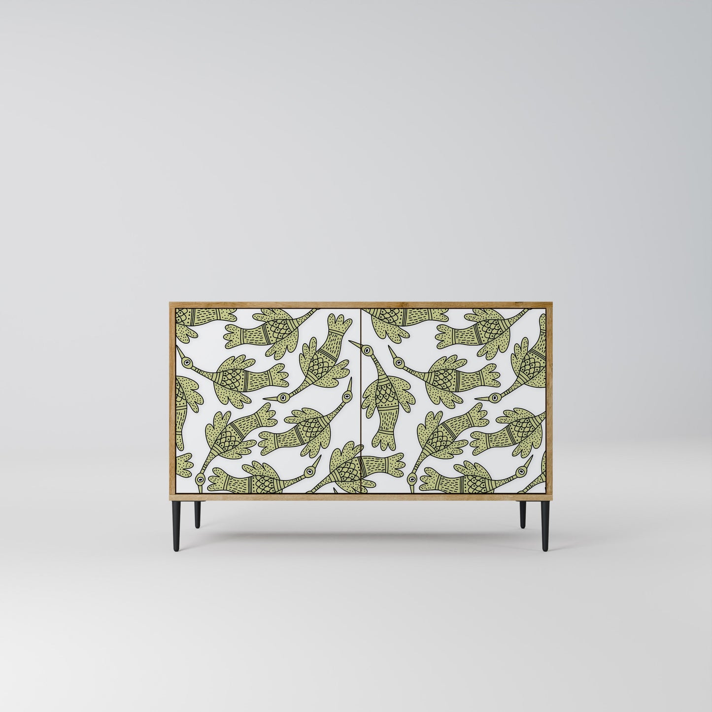 Credenza SEEDLING SONGBIRD a 2 ante in effetto rovere