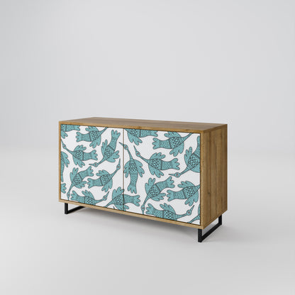 Credenza a 2 ante WATERSPOUT SONGIBIRD in effetto rovere