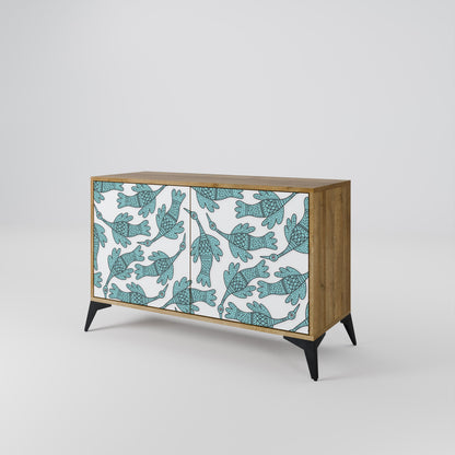 Credenza a 2 ante WATERSPOUT SONGIBIRD in effetto rovere