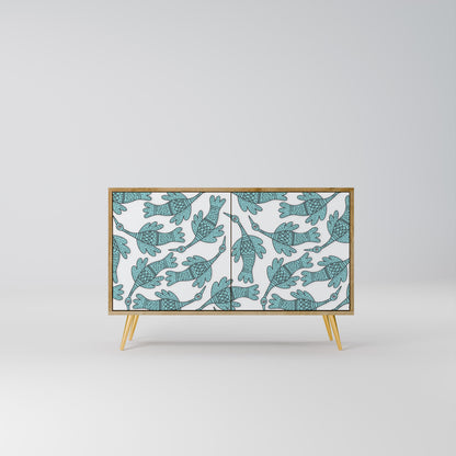 Credenza a 2 ante WATERSPOUT SONGIBIRD in effetto rovere