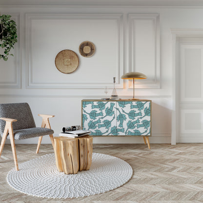 Credenza a 2 ante WATERSPOUT SONGIBIRD in effetto rovere