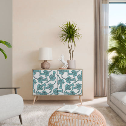 Credenza a 2 ante WATERSPOUT SONGIBIRD in effetto rovere