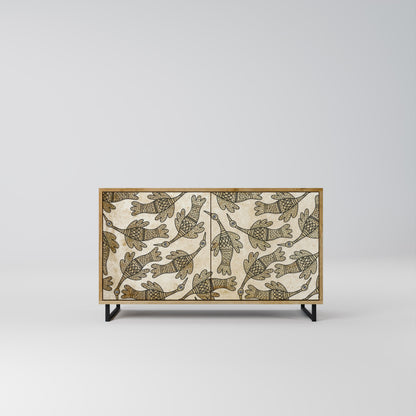 Credenza ALMONDINE SONGBIRD a 2 ante in effetto rovere