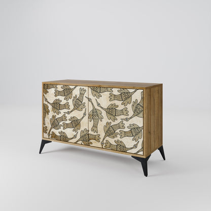 Credenza ALMONDINE SONGBIRD a 2 ante in effetto rovere