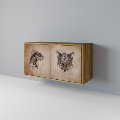STEAMPUNK CLAN 2-Door Sideboard in Oak Effect