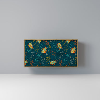 Credenza a 2 ante AUTUMN INSECTS in effetto rovere