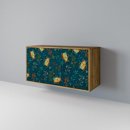Credenza a 2 ante AUTUMN INSECTS in effetto rovere