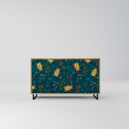 Credenza a 2 ante AUTUMN INSECTS in effetto rovere