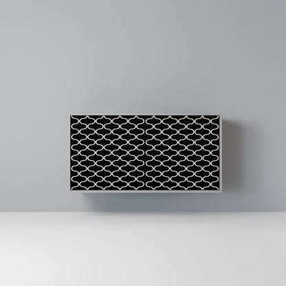 TESSELATED BLACKNESS 2-Door Sideboard in Grey Finish