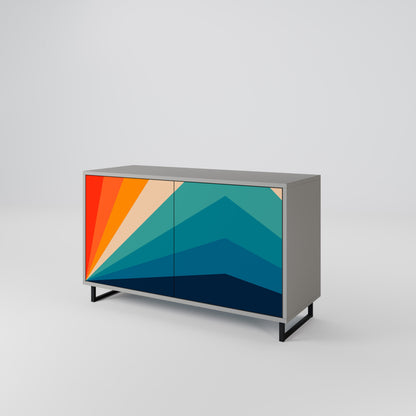 PRISM CONCUSSION 2-Door Sideboard in Grey Finish