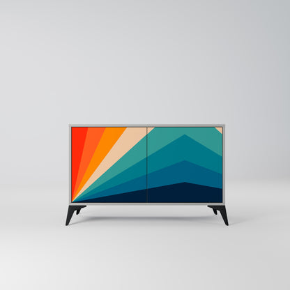 PRISM CONCUSSION 2-Door Sideboard in Grey Finish