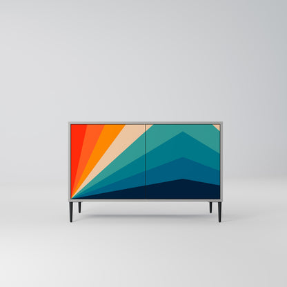 PRISM CONCUSSION 2-Door Sideboard in Grey Finish