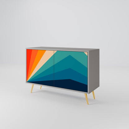 PRISM CONCUSSION 2-Door Sideboard in Grey Finish