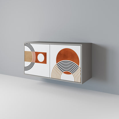 CIRCLE RHYTM 2-Door Sideboard in Grey Finish