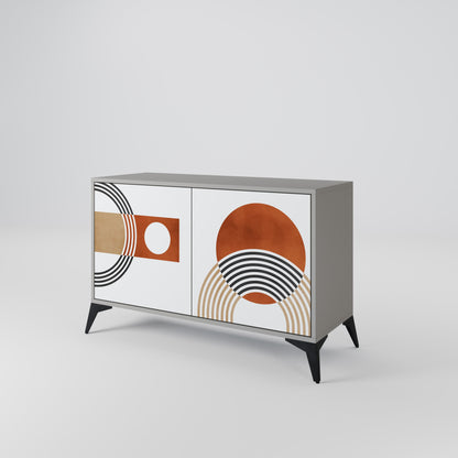 CIRCLE RHYTM 2-Door Sideboard in Grey Finish