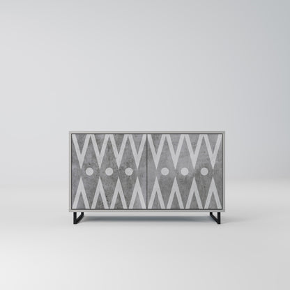 SHARP EDGES 2-Door Sideboard in Grey Finish