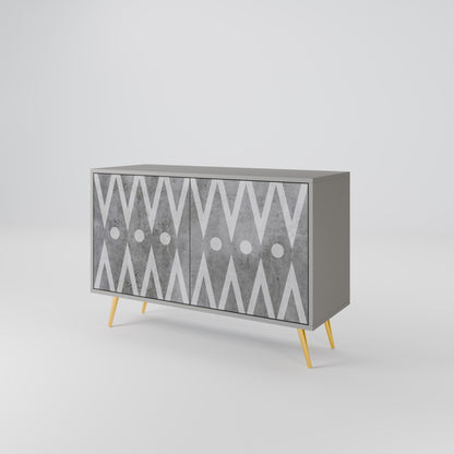 SHARP EDGES 2-Door Sideboard in Grey Finish