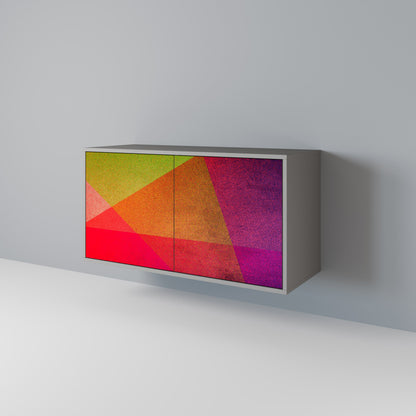 VIVID GEOMETRY 2-Door Sideboard in Grey Finish