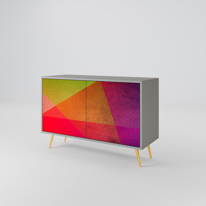VIVID GEOMETRY 2-Door Sideboard in Grey Finish