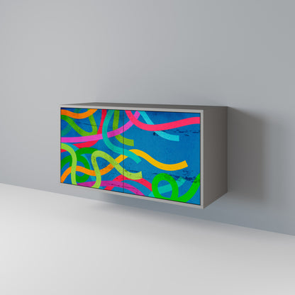 STREAMER TANGLE 2-Door Sideboard in Grey Finish