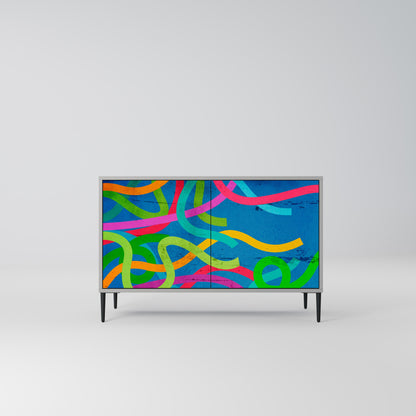 STREAMER TANGLE 2-Door Sideboard in Grey Finish