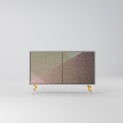 BEIGE GEOMETRY 2-Door Sideboard in Grey Finish