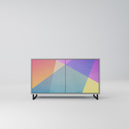 BRIGHT GEOMETRY 2-Door Sideboard in Grey Finish