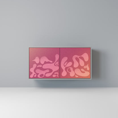 IRREGULAR PINK 2-Door Sideboard in Grey Finish