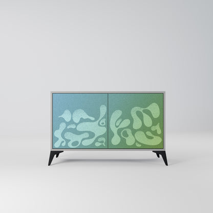 IRREGULAR BLUE 2-Door Sideboard in Grey Finish