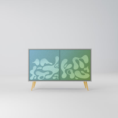 IRREGULAR BLUE 2-Door Sideboard in Grey Finish