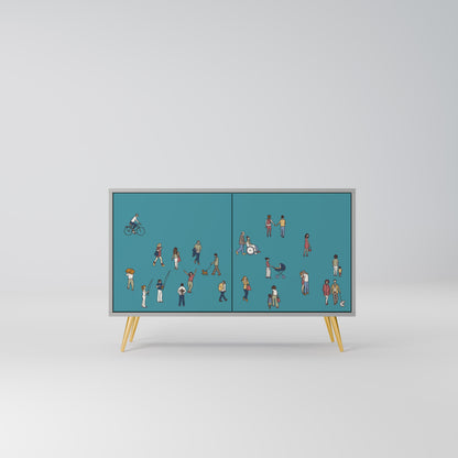 COLLECTIVE STREAM 2-Door Sideboard in Grey Finish
